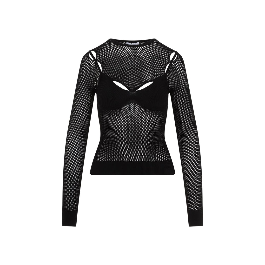 Off White Net Arrow Bralette Top Women by Luosophy