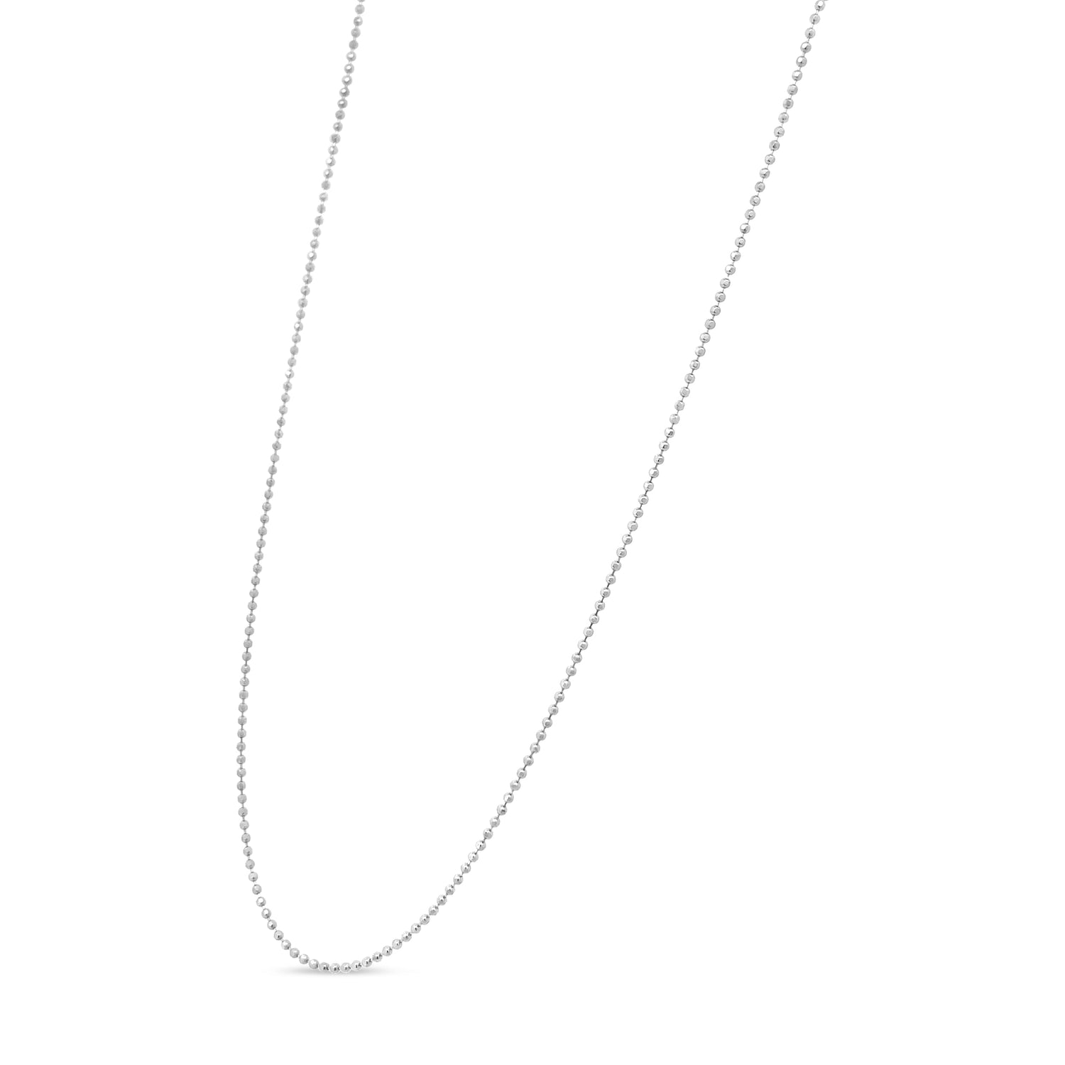 .925 Sterling Silver 0.7mm Slim and Dainty Unisex 18" Inch Ball Bead Chain Necklace by Bids.com