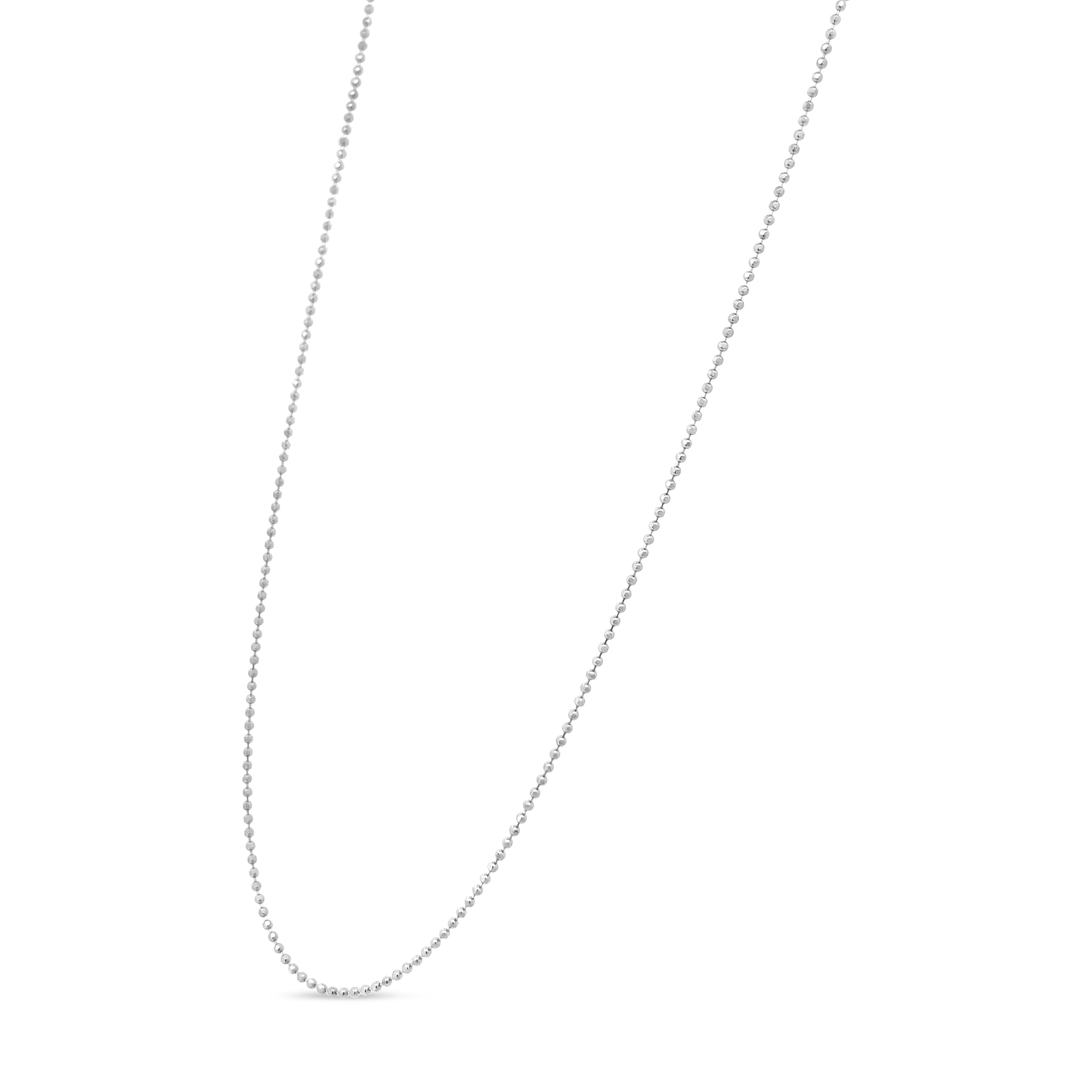 .925 Sterling Silver 0.7mm Slim and Dainty Unisex 18" Inch Ball Bead Chain Necklace by Bids.com