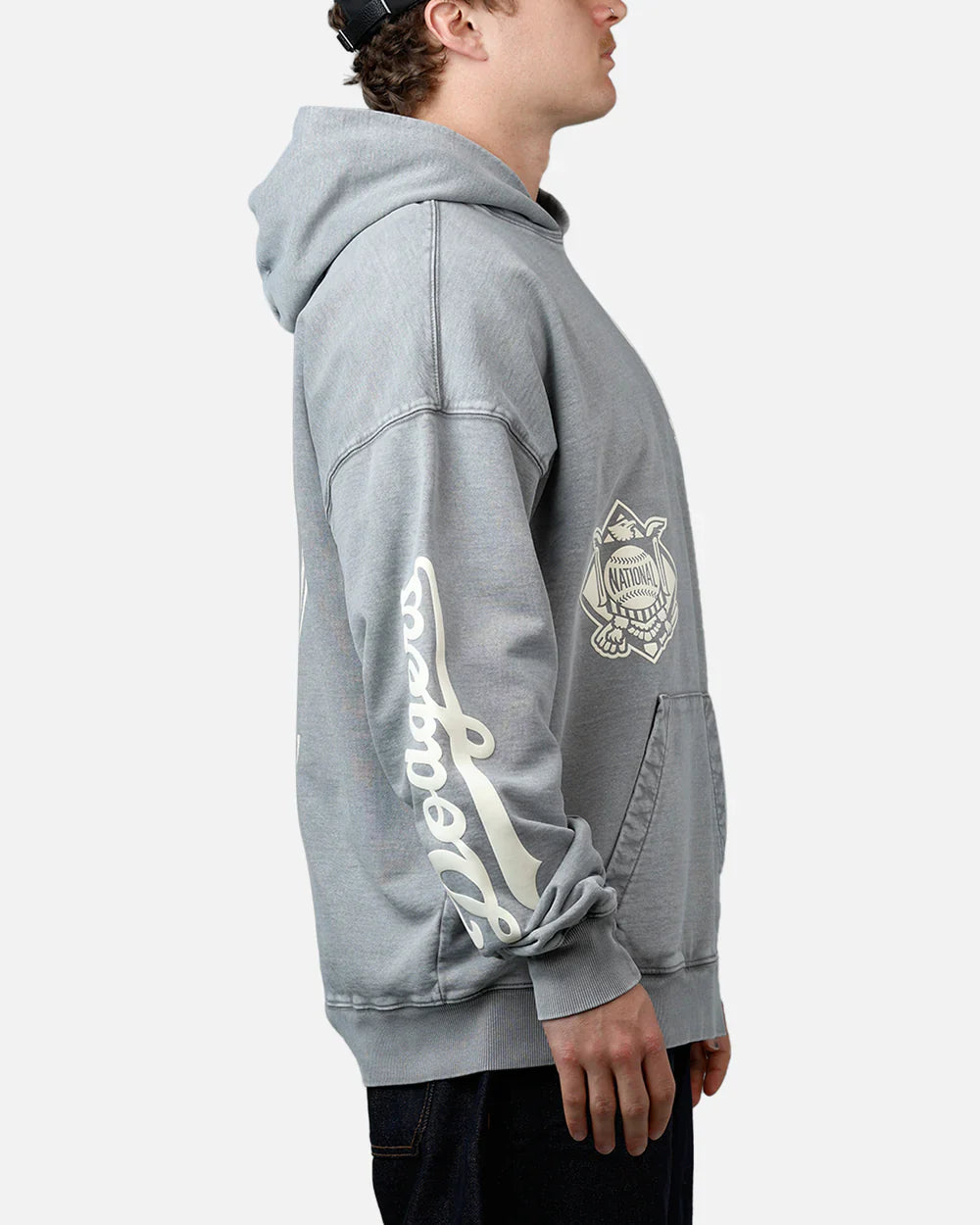 Pro Standard La Dodgers Street Team Hoodie - Washed Grey by Denim Exchange