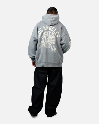 Pro Standard La Dodgers Street Team Hoodie - Washed Grey by Denim Exchange