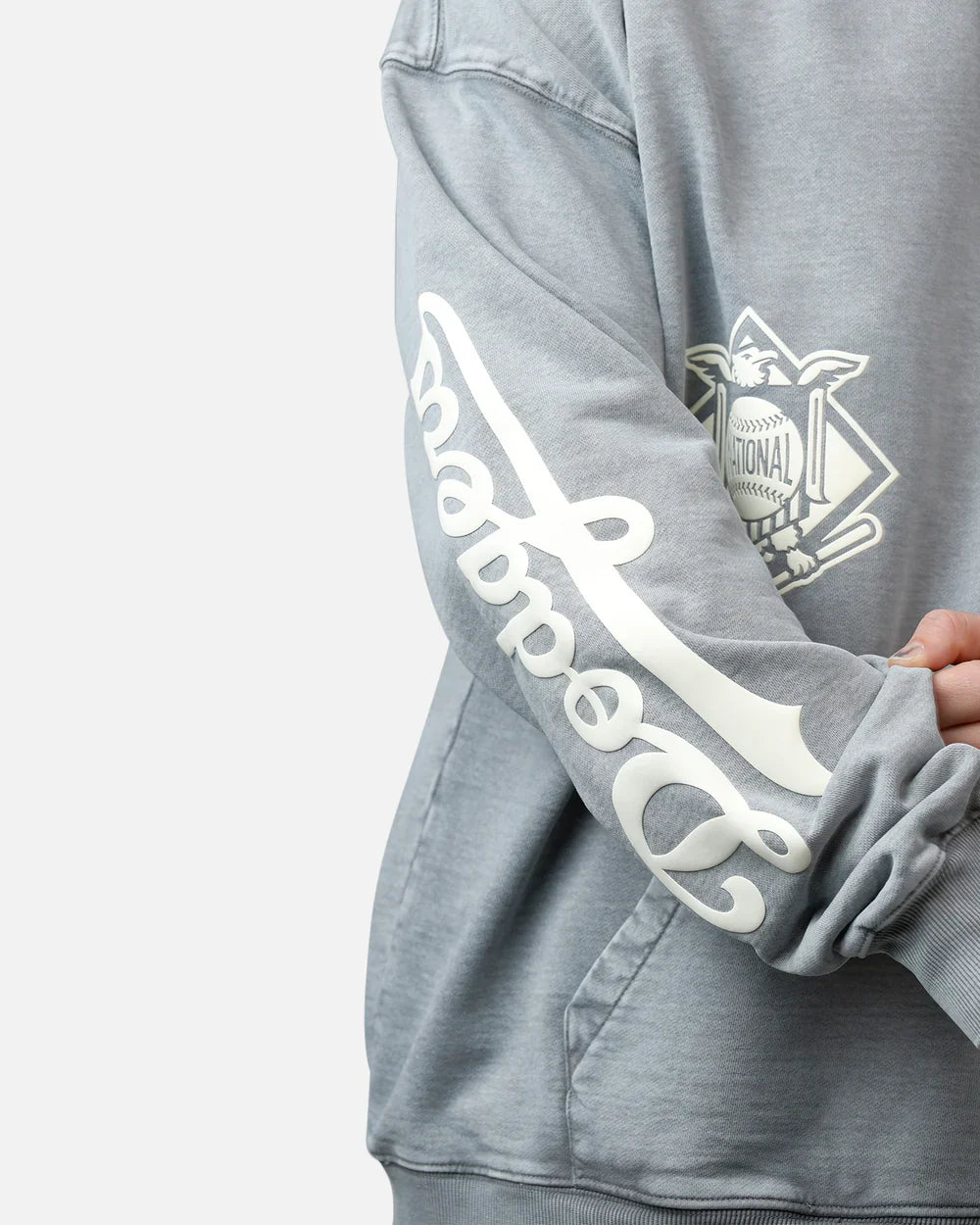 Pro Standard La Dodgers Street Team Hoodie - Washed Grey by Denim Exchange