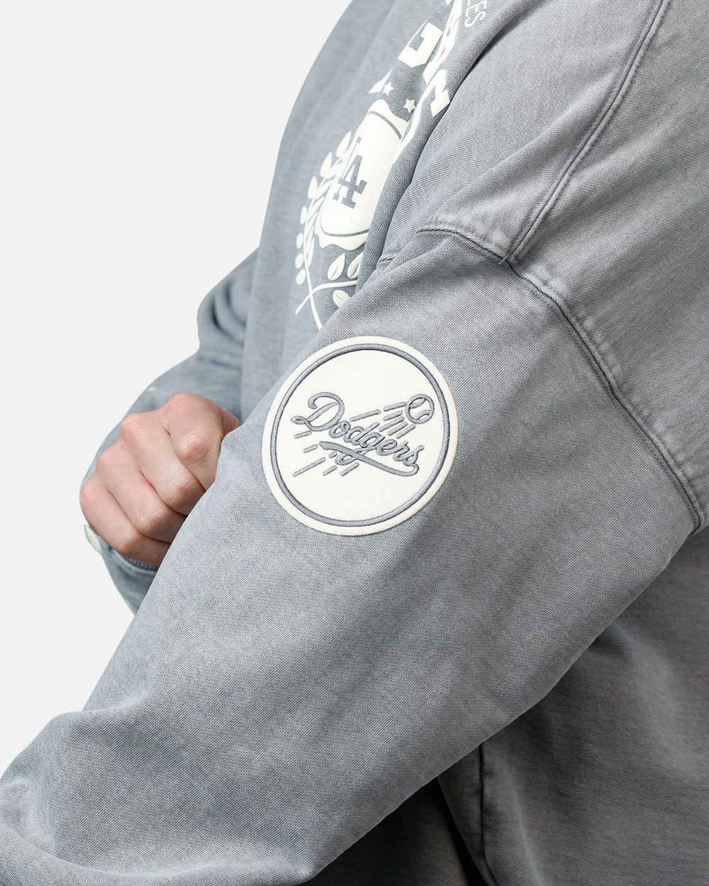 Pro Standard La Dodgers Street Team Hoodie - Washed Grey by Denim Exchange