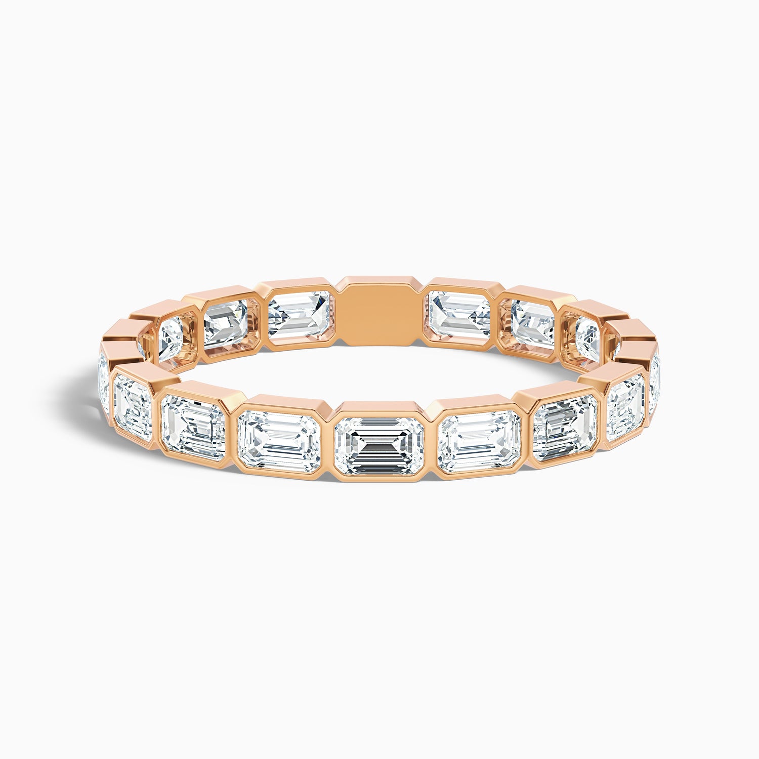Cheryl East West Bezel Emerald Cut Full Eternity Lab Grown Diamond Band