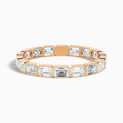 Cheryl East West Bezel Emerald Cut Full Eternity Lab Grown Diamond Band