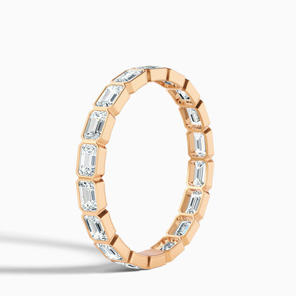 Cheryl East West Bezel Emerald Cut Full Eternity Lab Grown Diamond Band