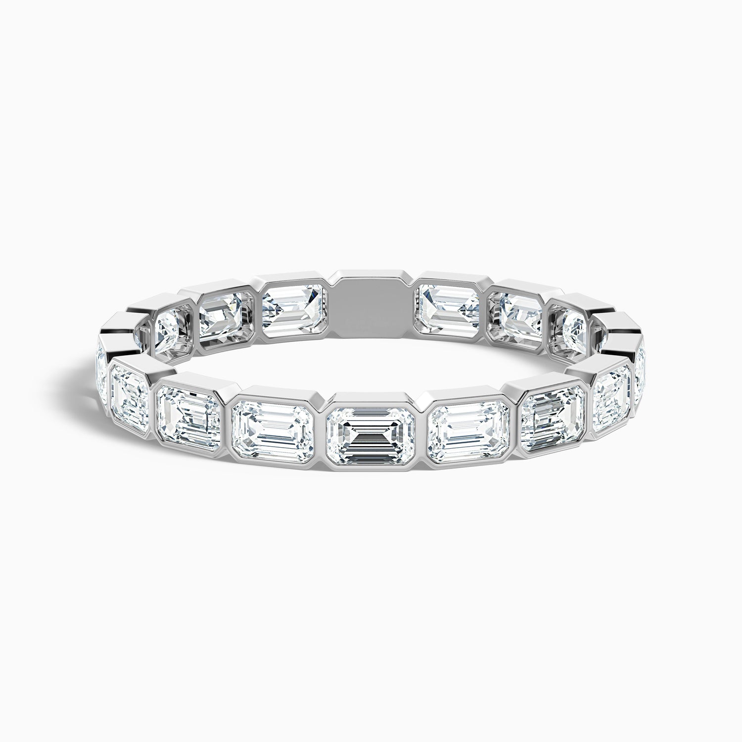 Cheryl East West Bezel Emerald Cut Full Eternity Lab Grown Diamond Band