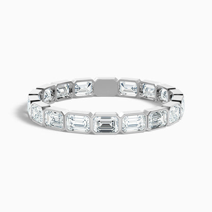 Cheryl East West Bezel Emerald Cut Full Eternity Lab Grown Diamond Band