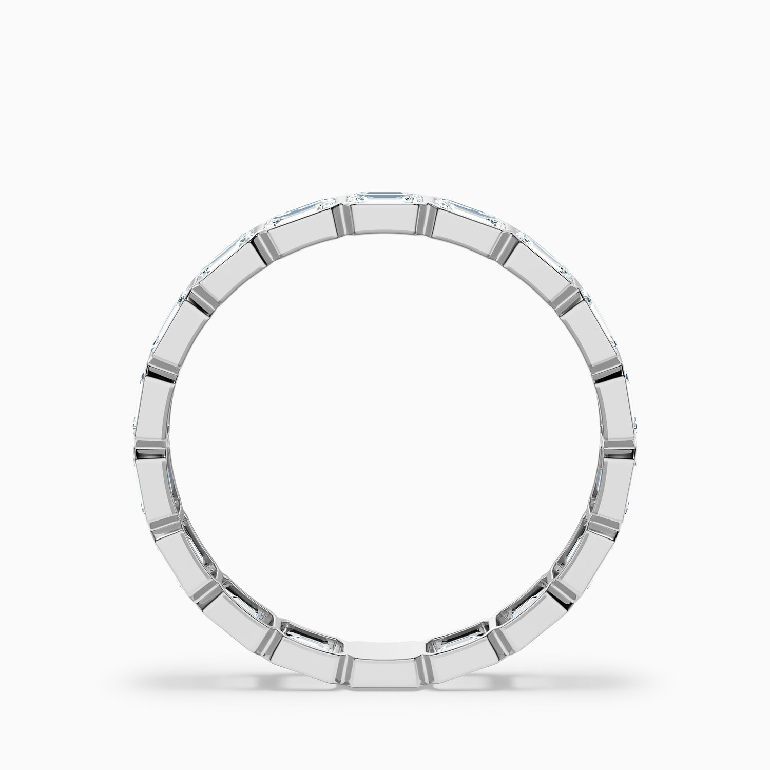 Cheryl East West Bezel Emerald Cut Full Eternity Lab Grown Diamond Band