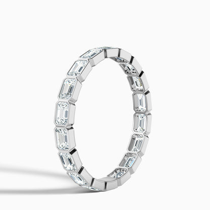 Cheryl East West Bezel Emerald Cut Full Eternity Lab Grown Diamond Band