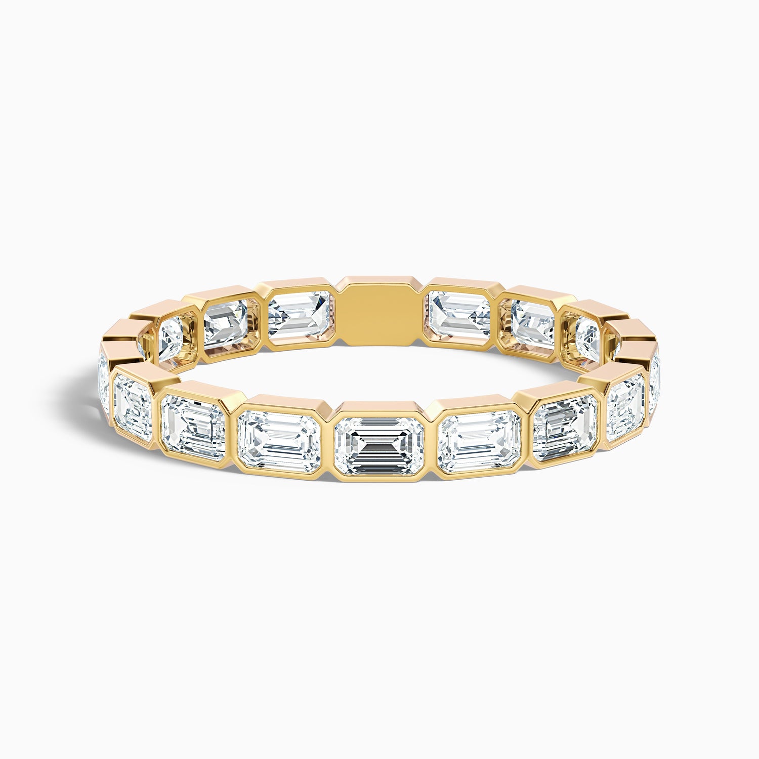 Cheryl East West Bezel Emerald Cut Full Eternity Lab Grown Diamond Band