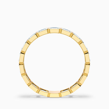 Cheryl East West Bezel Emerald Cut Full Eternity Lab Grown Diamond Band