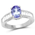 2.13 Carat Genuine Tanzanite & White Topaz .925 Sterling Silver Ring by Bids.com