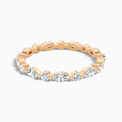 Meryl Full Eternity Round and Marquise Cut Lab Grown Diamond Wedding Band