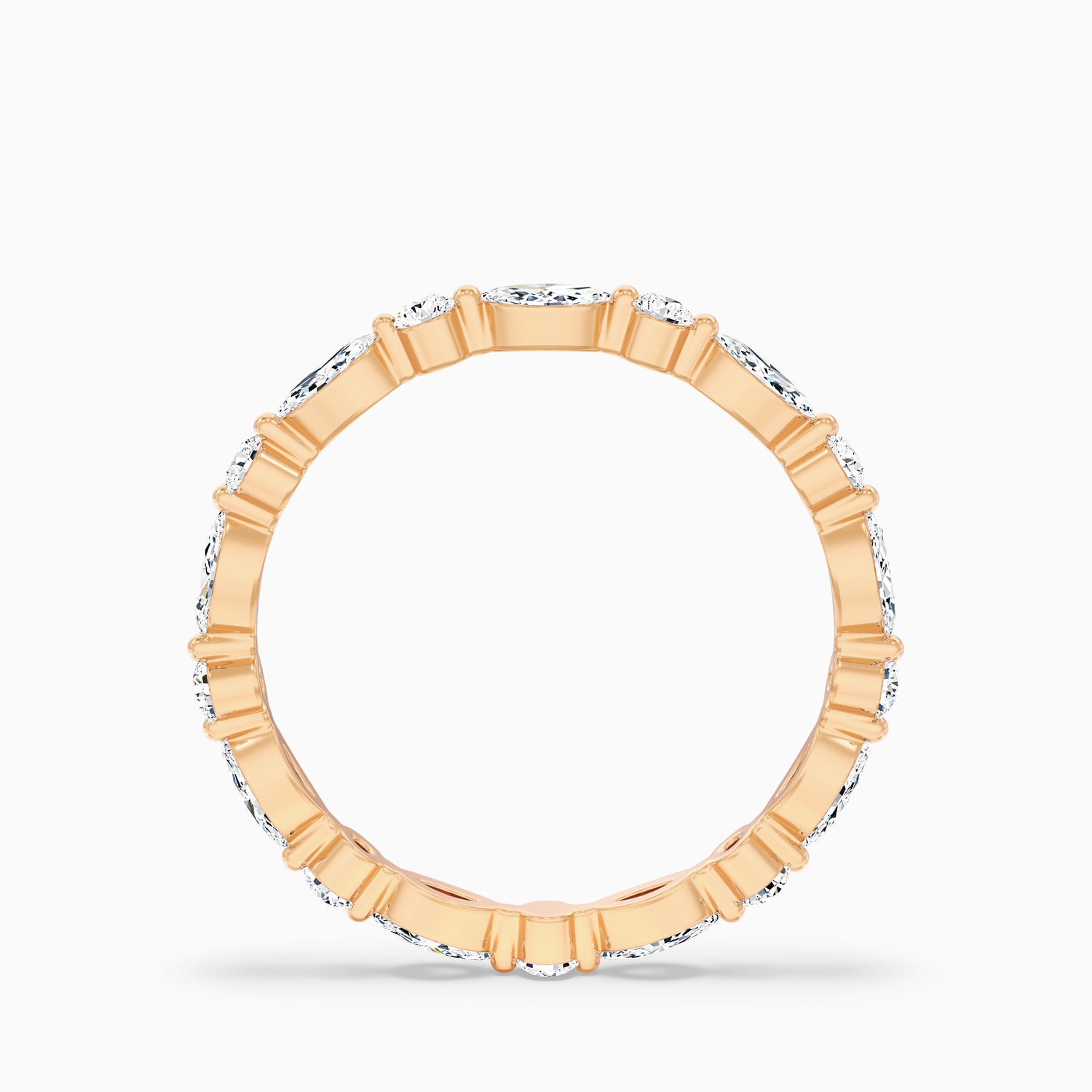 Meryl Full Eternity Round and Marquise Cut Lab Grown Diamond Wedding Band