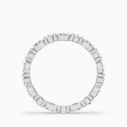 Meryl Full Eternity Round and Marquise Cut Lab Grown Diamond Wedding Band