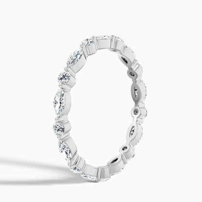 Meryl Full Eternity Round and Marquise Cut Lab Grown Diamond Wedding Band