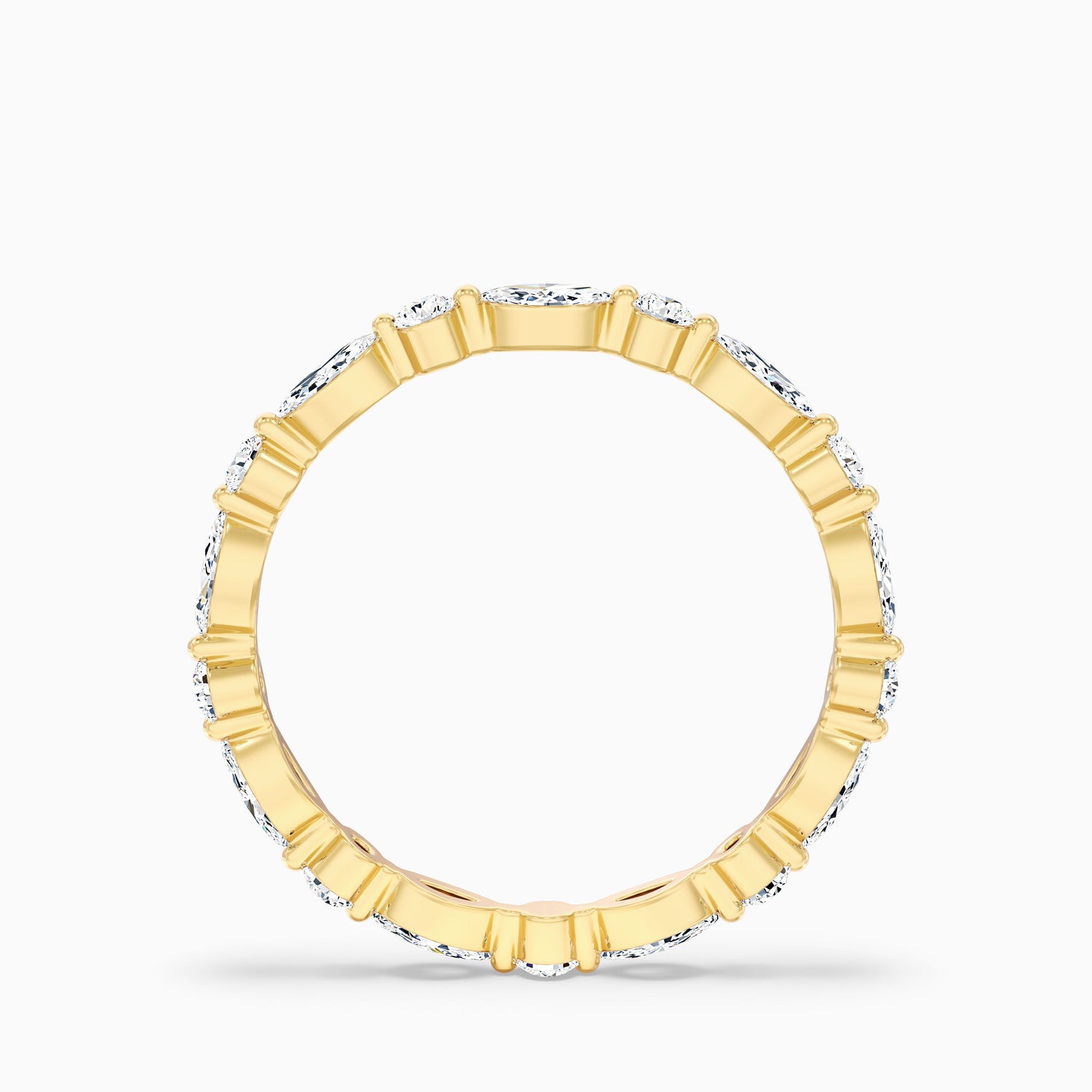 Meryl Full Eternity Round and Marquise Cut Lab Grown Diamond Wedding Band