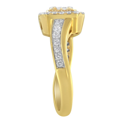 10KT Yellow Gold Diamond Cocktail Ring (5/8 cttw, H-I Color, SI2-I1 Clarity) by Bids.com