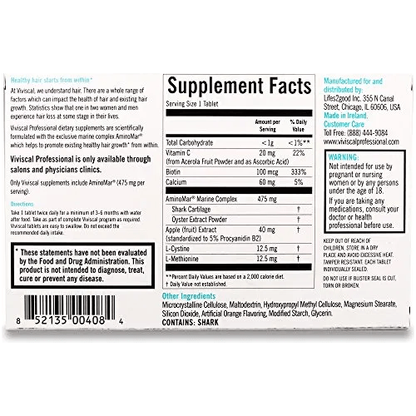 Viviscal Professional Advanced Hair Health 180 Tablets by Pasteur Pharmacy