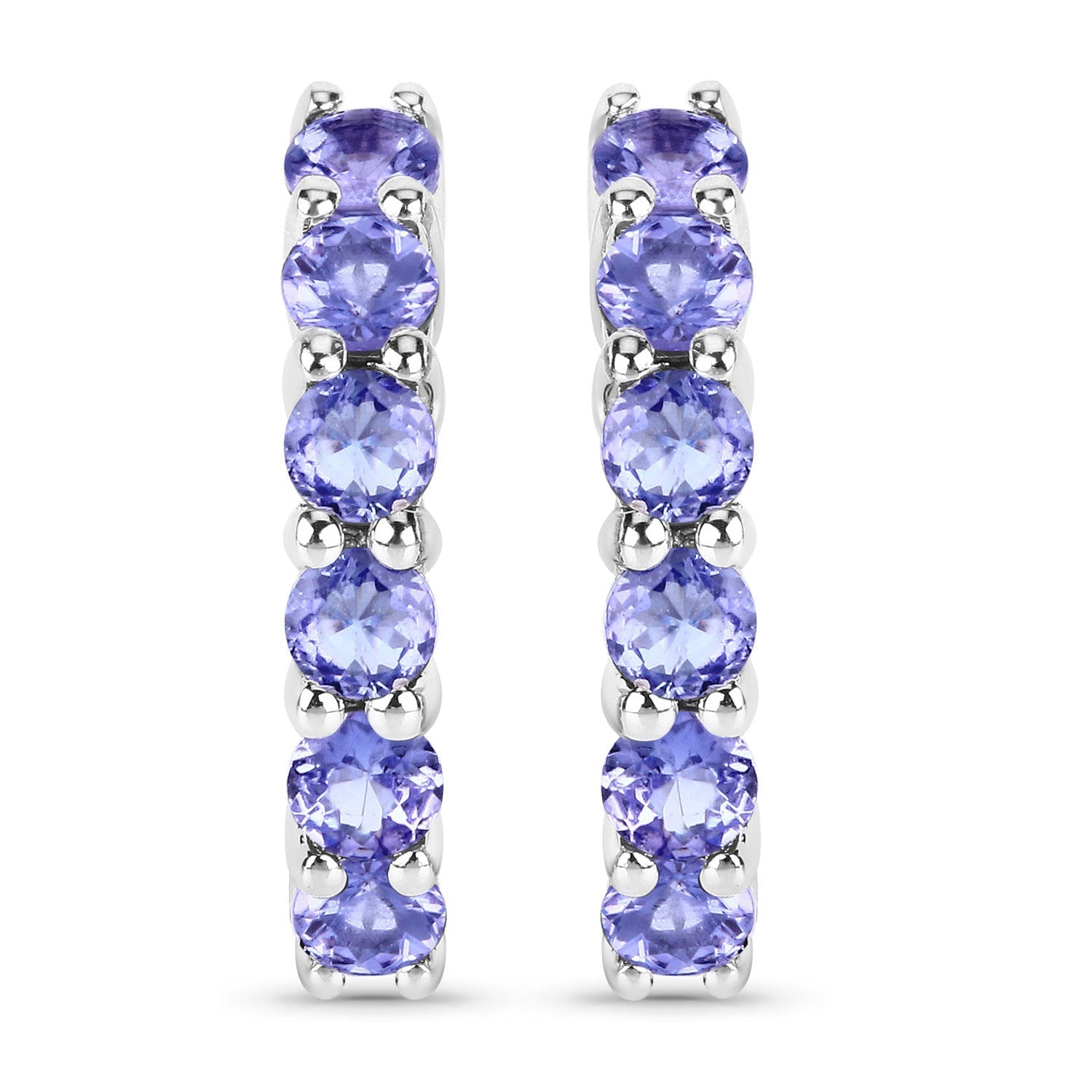 1.20 Carat Genuine Tanzanite .925 Sterling Silver Earrings  DestGlow