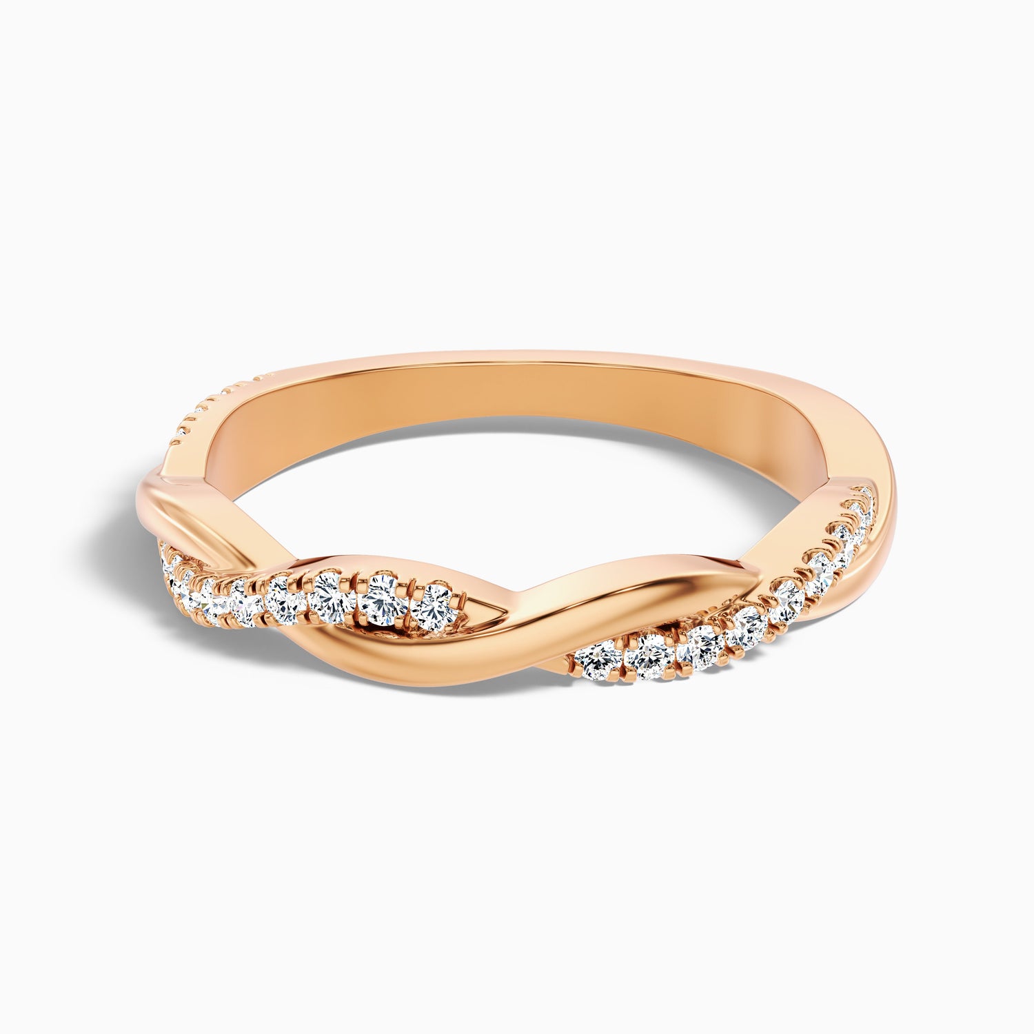 Briony Round Cut Twisted Lab Grown Diamond Wedding Band