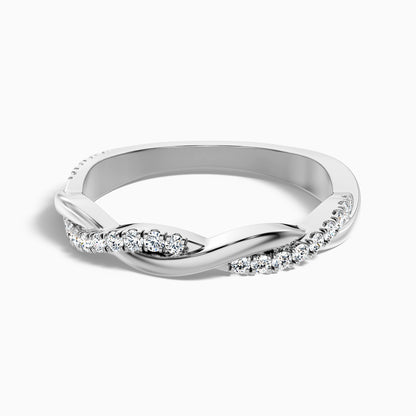 Briony Round Cut Twisted Lab Grown Diamond Wedding Band