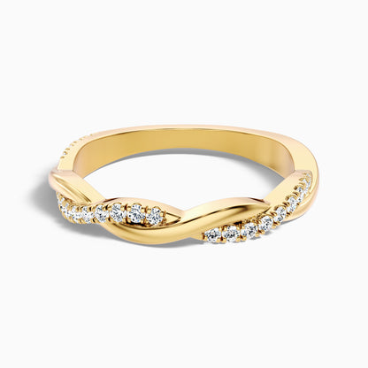 Briony Round Cut Twisted Lab Grown Diamond Wedding Band