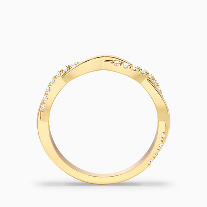 Briony Round Cut Twisted Lab Grown Diamond Wedding Band