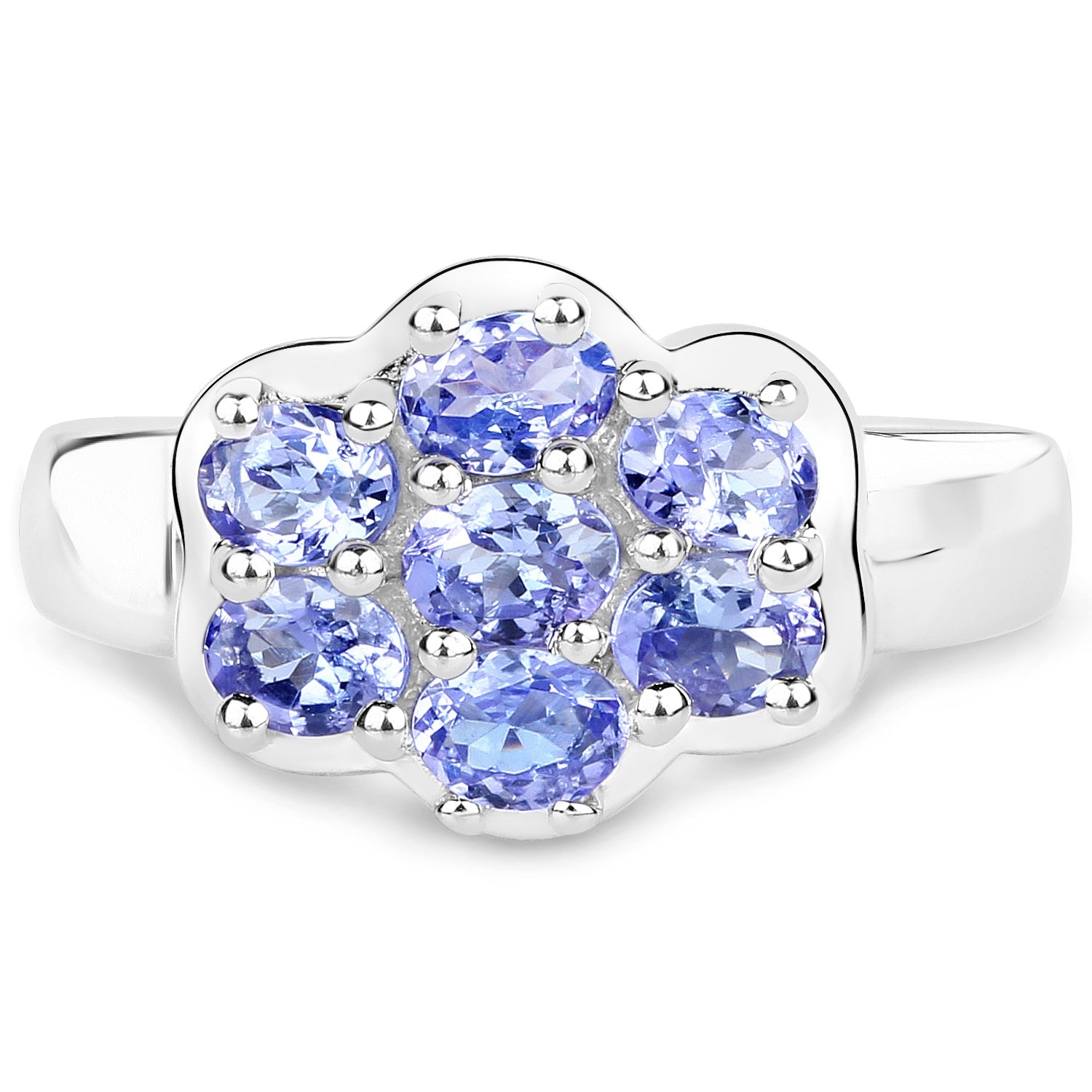 1.19 Carat Genuine Tanzanite .925 Sterling Silver Ring by Bids.com