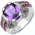 5.37 Carat Genuine Amethyst & Rhodolite .925 Sterling Silver Ring by Bids.com