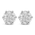 14K White Gold 1.00 Cttw Pie Cut Diamond Solitaire Style Stud Earring (H-I Color, SI1-SI2 Clarity) by Bids.com