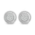 14K Gold 1 3/8 Cttw Diamond Cluster and Double Halo Stud Earring (G-H Color, SI1-SI2 Clarity) by Bids.com