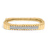 14K Yellow Gold 1 1/4 Cttw Diamond Ribbed Rounded Rectangle Bangle Bracelet (G-H Color, VS2-SI1 Clarity) - 7.75" Inches by Bids.com