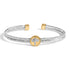18K Yellow Gold Plated .925 Sterling Silver Diamond Accent Dragonfly Medallion Bangle Bracelet (I-J Color, SI1-SI2 Clarity) - 7.75 Inches by Bids.com
