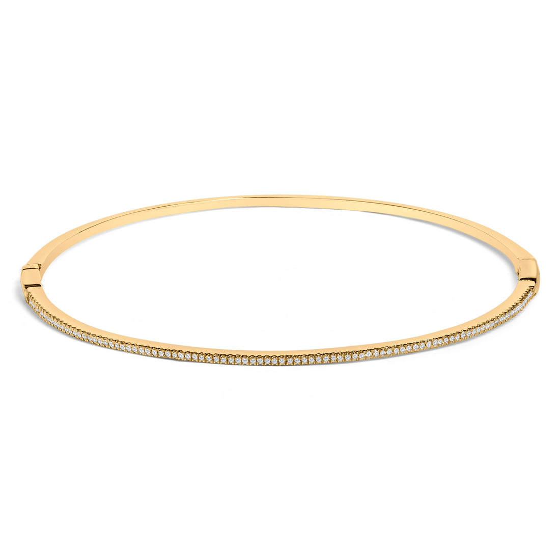 14K Yellow Gold 1/3 Cttw Diamond Half Eternity Bangle Bracelet (I-J Color, I2-I3 Clarity) - 7.75" Inches by Bids.com