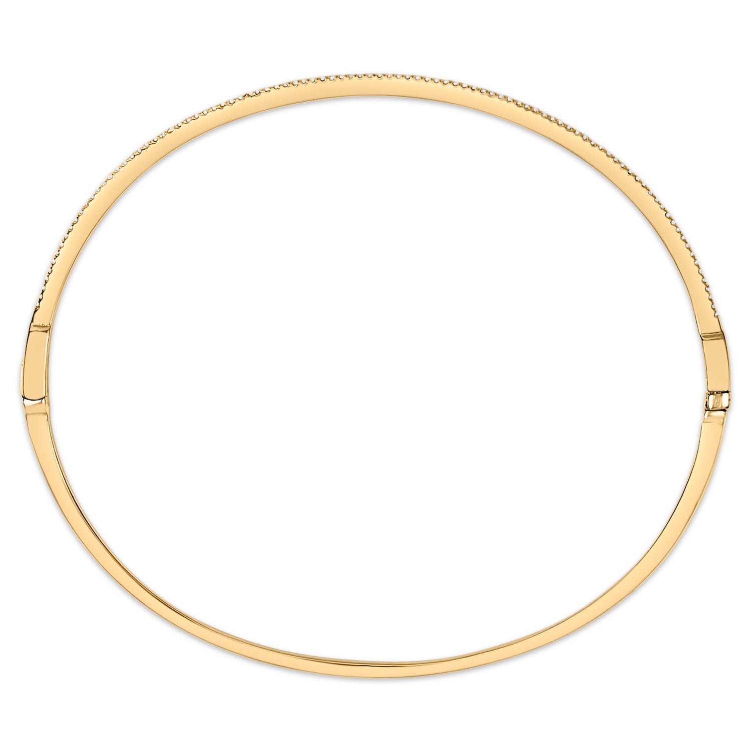 14K Yellow Gold 1/3 Cttw Diamond Half Eternity Bangle Bracelet (I-J Color, I2-I3 Clarity) - 7.75" Inches by Bids.com