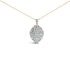 14K White and Yellow Gold 2.00 Cttw Diamond Cluster Pear Shaped Pendant Necklace (G-H Color, SI2-I1 Clarity) -20" Inches by Bids.com