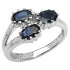 1.44 Carat Genuine Blue Sapphire .925 Sterling Silver Ring  DestGlow