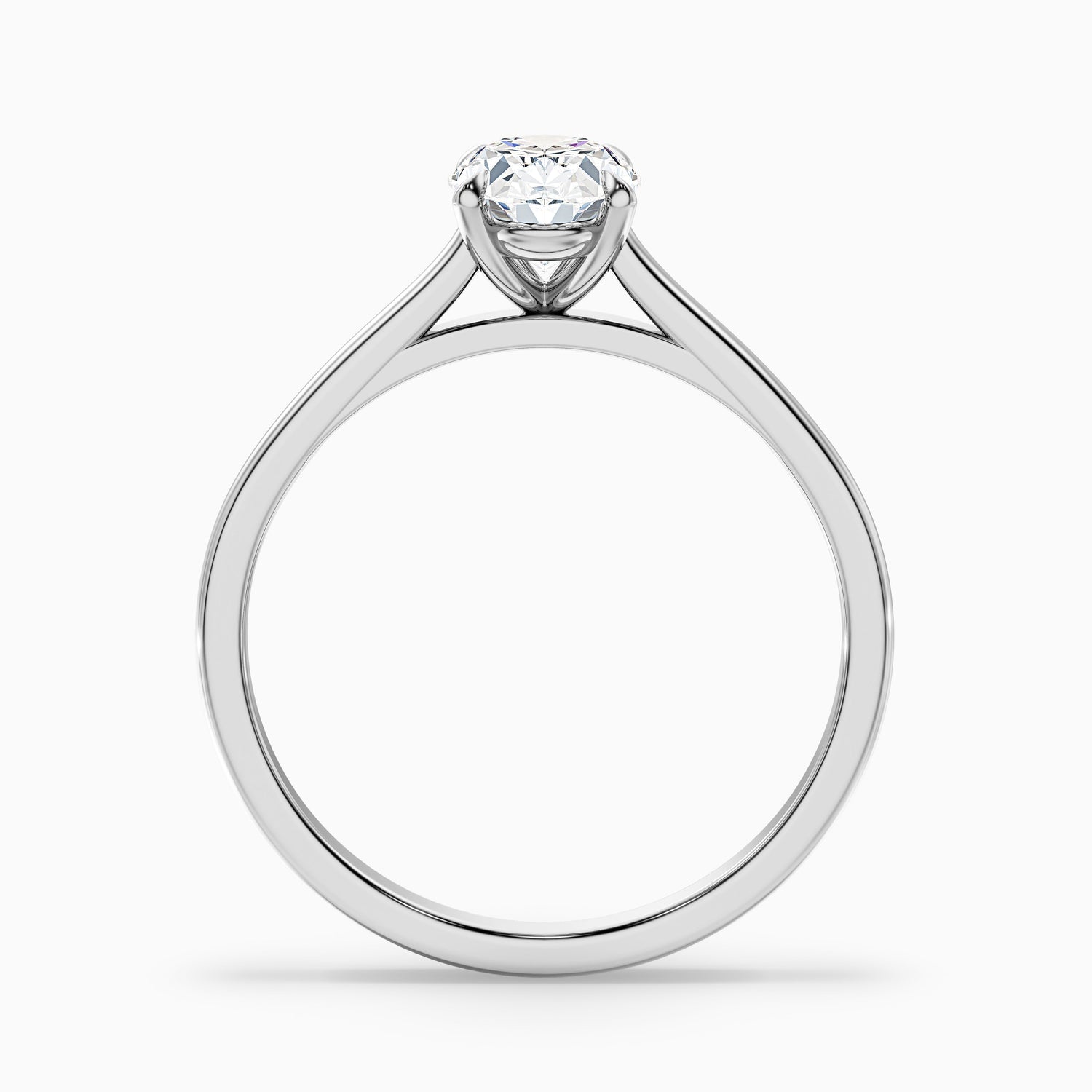 Love 1.5 Carat Oval Solitaire Moissanite Diamond Ring in 14k Rose Gold