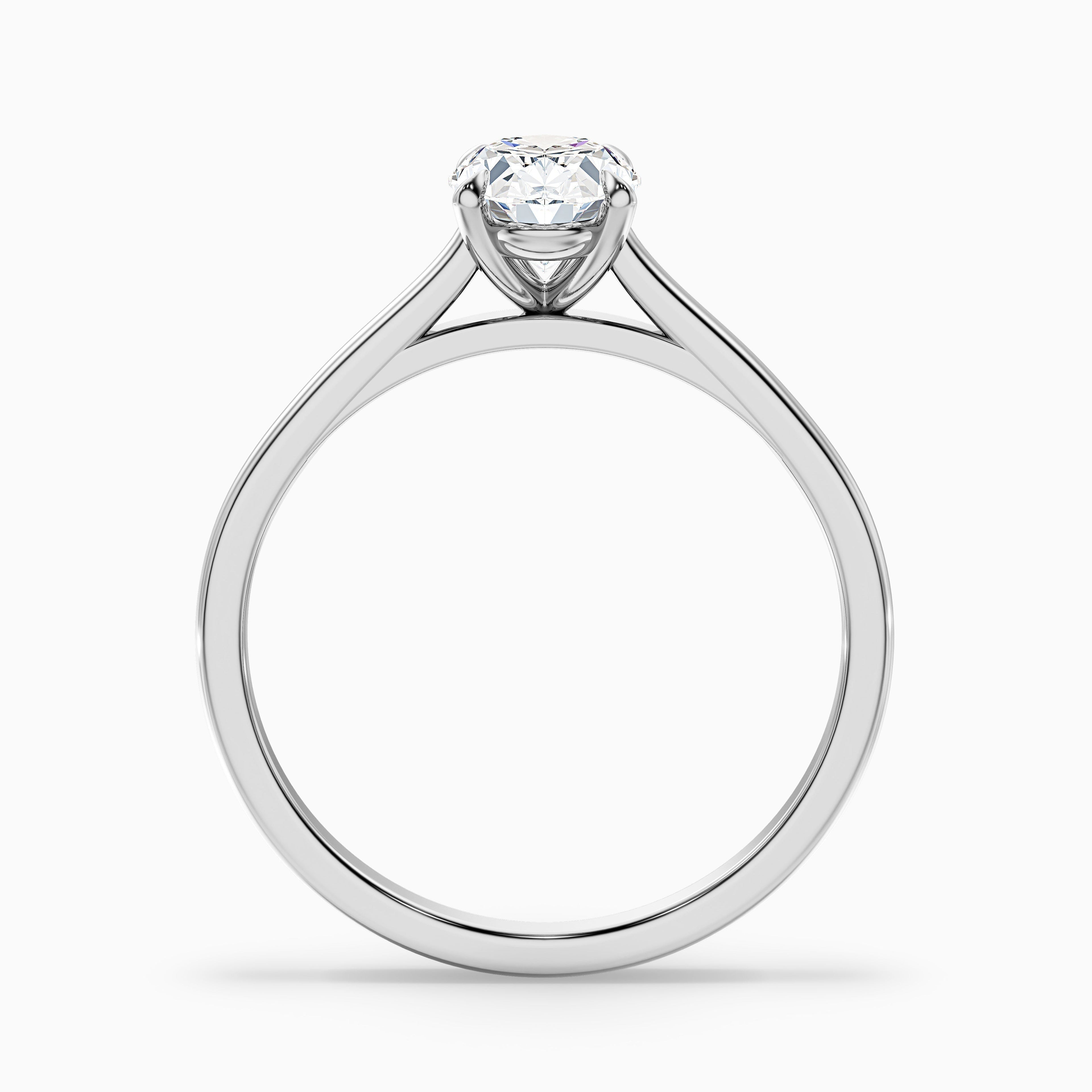 Love 1.5 Carat Oval Solitaire Moissanite Diamond Ring in 14k Rose Gold