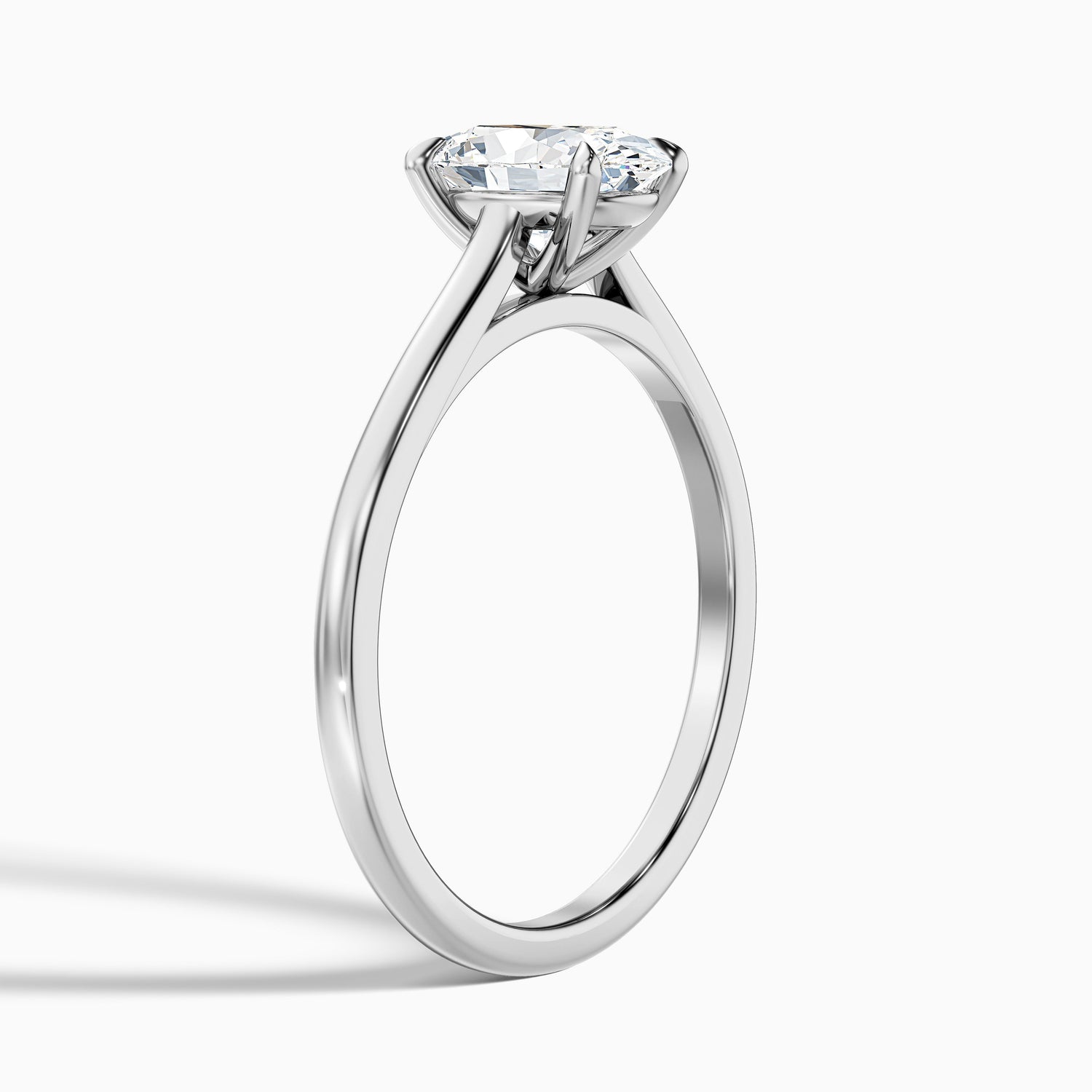 Love 4.5 Carat Oval Solitaire Moissanite Diamond Ring in 10k Rose Gold