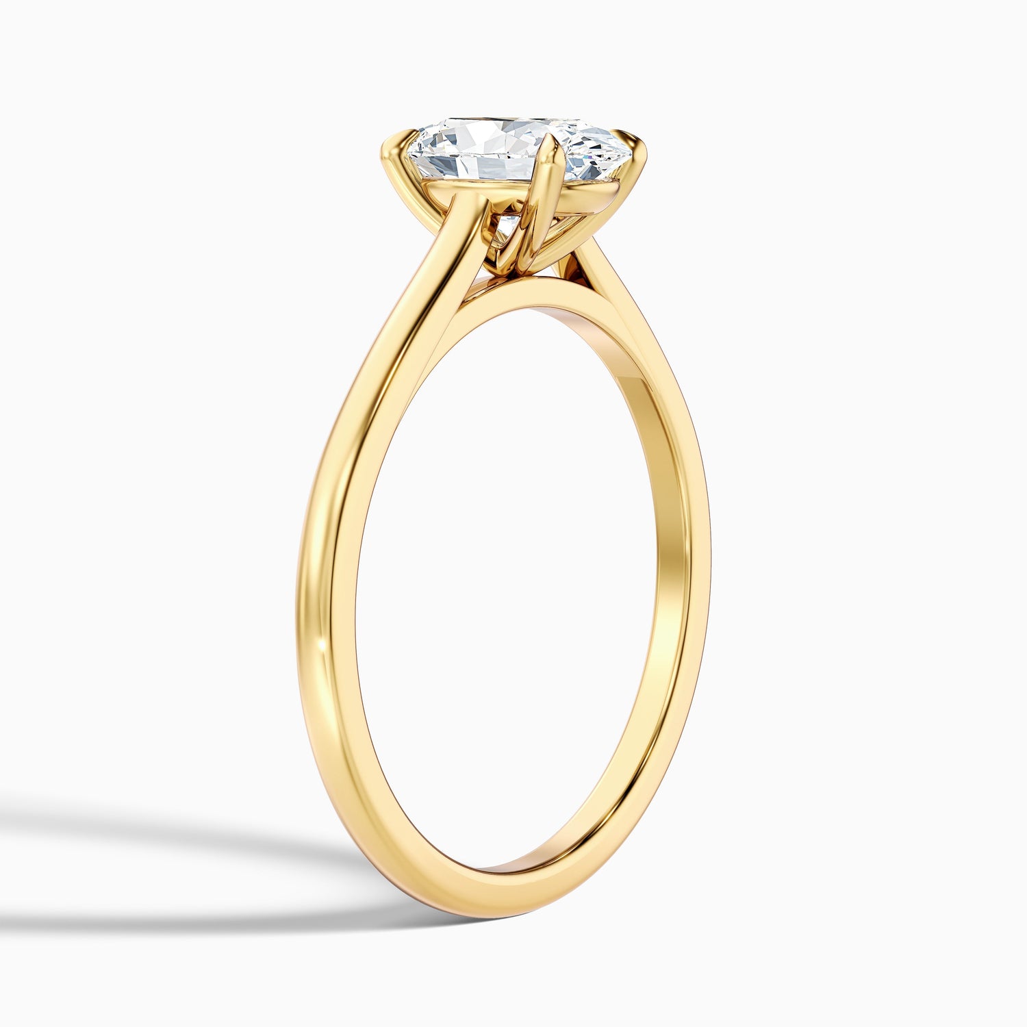 Love 5 Carat Oval Solitaire Moissanite Diamond Ring in 10k Rose Gold