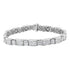 14K White Gold 5.0 Cttw Princess-Cut Diamond Rectangular Alternating Station 7" Tennis Bracelet (G-H Color, SI1-SI2 Clarity) by Bids.com