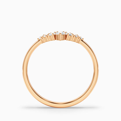 Helene Round Cut Crescent Shaped Lab Grown Diamond Matching Band