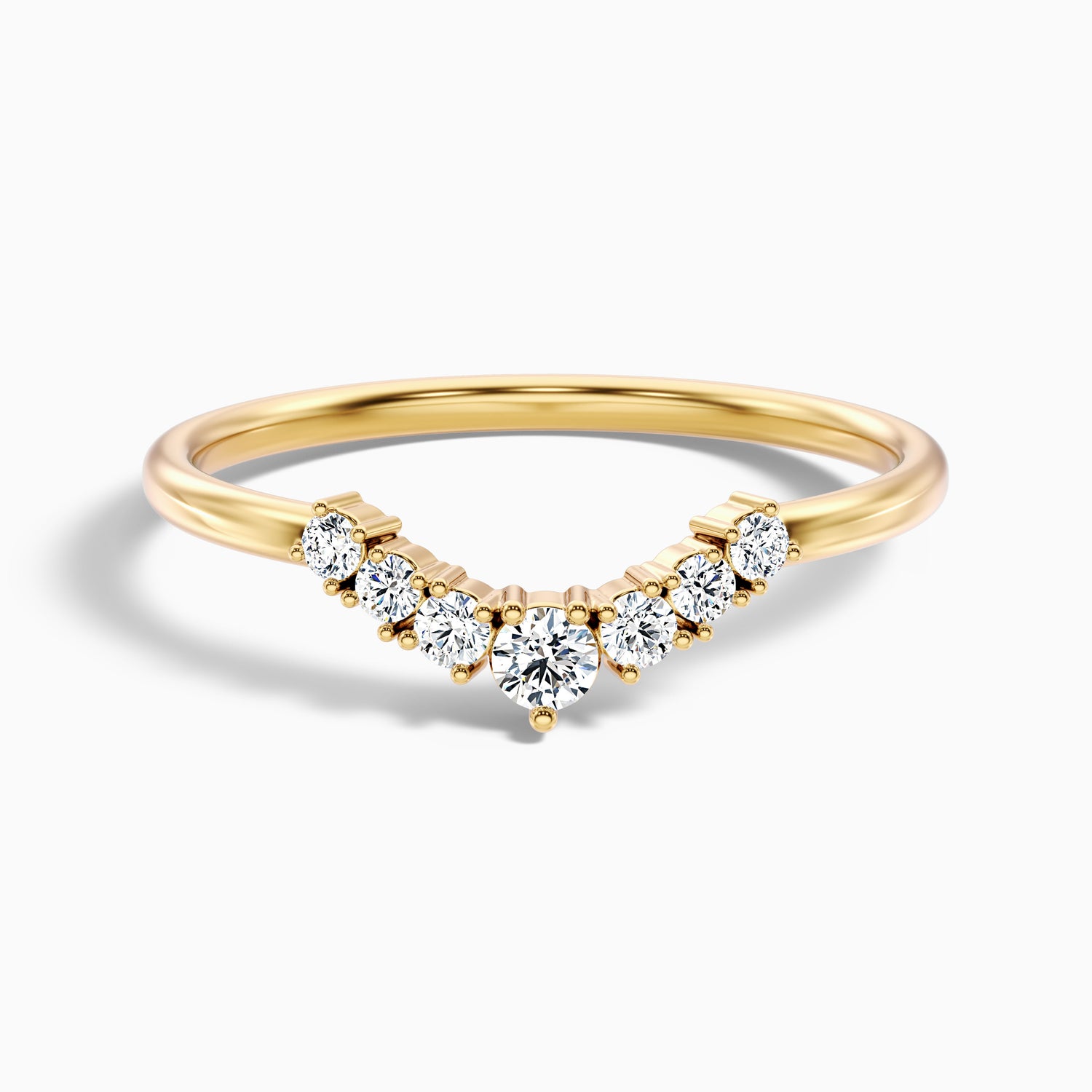 Helene Round Cut Crescent Shaped Lab Grown Diamond Matching Band