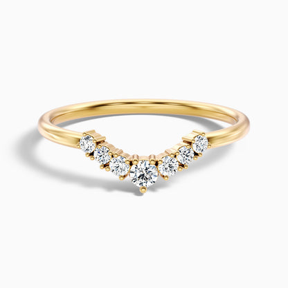 Helene Round Cut Crescent Shaped Lab Grown Diamond Matching Band