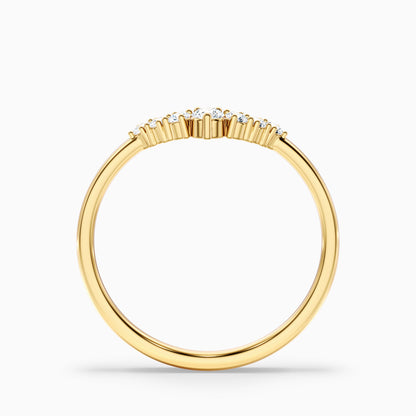 Helene Round Cut Crescent Shaped Lab Grown Diamond Matching Band