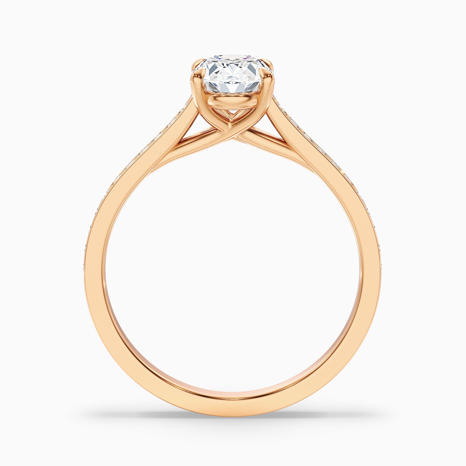 Carla 4.5 Carat Oval Cut Side Stone Pave Moissanite Diamond Ring in 925 Sterling Silver