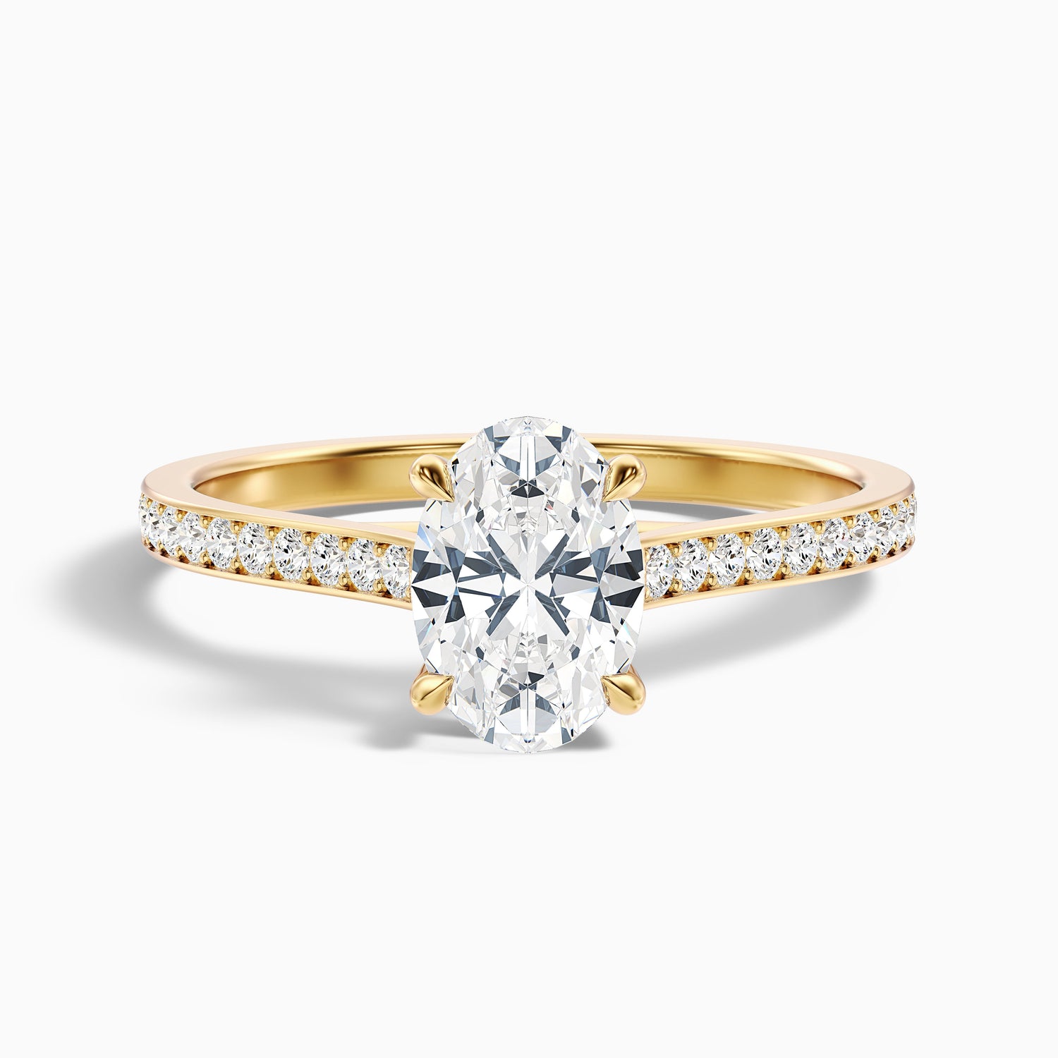 Nell 9 Carat Emerald Cut Halo Moissanite Diamond Ring in 18k Yellow Gold